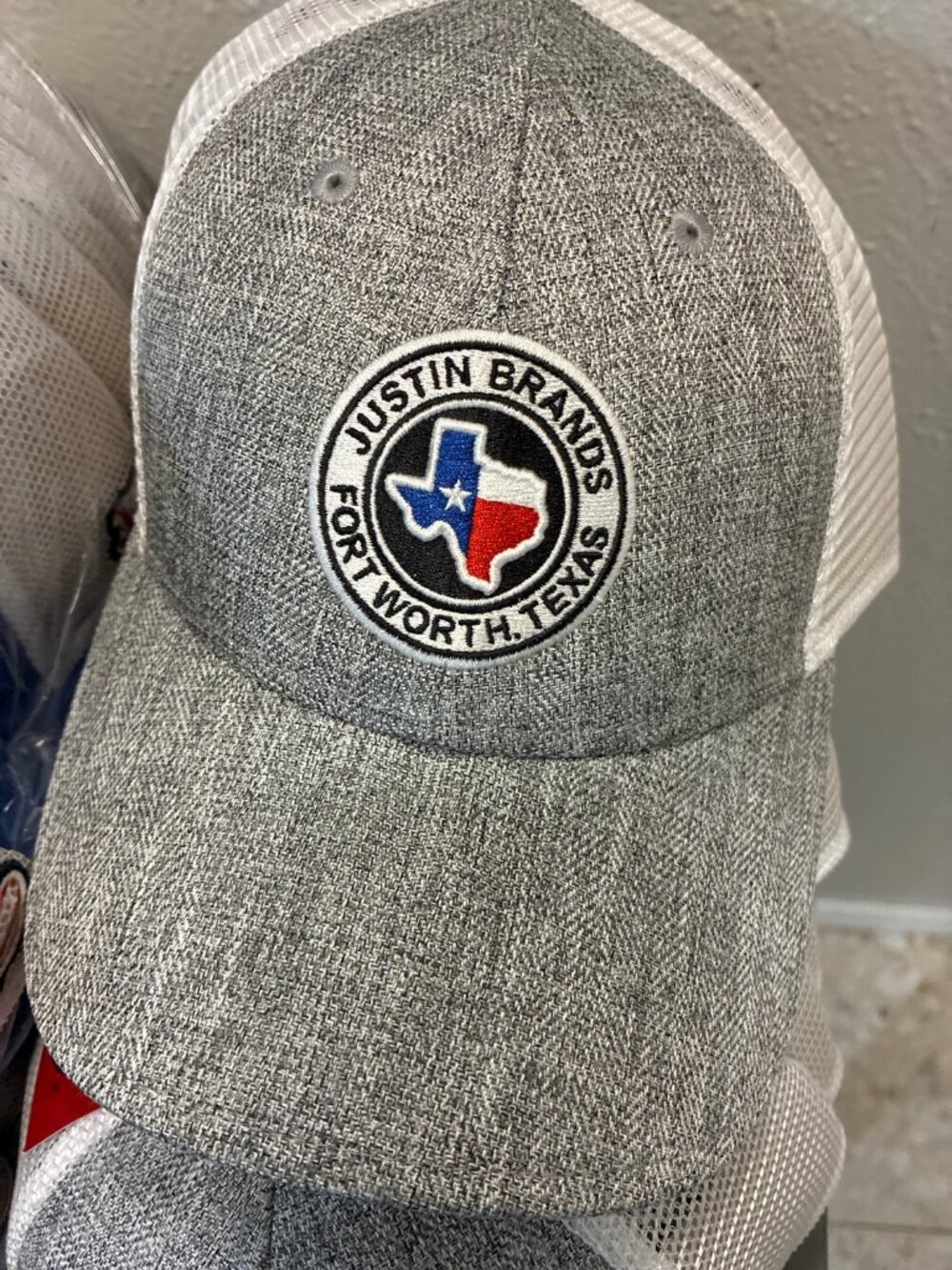Justin Snapback Trucker Cap Gray Justin Brands Fort Worth Texas New With Tags